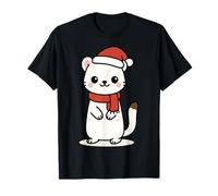 Kawaii Ermine Winter Holiday Animal Character T-Shirt