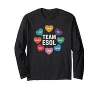 Kawaii ESOL ESL Teacher Language I Teach Multilingual Long Sleeve T-Shirt
