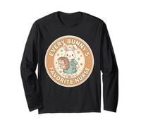 Kawaii Every Bunnys Favorite Nurse Cute Easter Long Sleeve T-Shirt