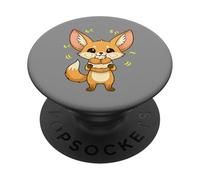 Kawaii Fennec Fox Desert Dog Munching Happily PopSockets Adhesive PopGrip