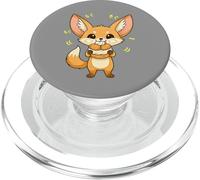 Kawaii Fennec Fox Desert Dog Munching Happily PopSockets PopGrip for MagSafe