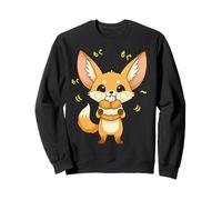 Kawaii Fennec Fox Desert Dog Munching Happily Sweatshirt
