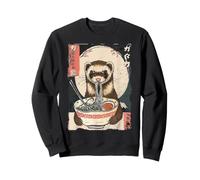 Kawaii Ferret Eating Ramen Noodles Funny Gift Men Women Kid Sweatshirt