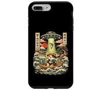Kawaii Fishing Cat Alien UFO Abduction Vintage Ukiyo-e Case for iPhone 7 Plus/8 Plus