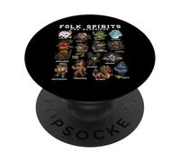 Kawaii Folklore Monsters Yokai Cryptids Mythology Creatures PopSockets Adhesive PopGrip