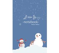 Kawaii Four Seasons: Winter Edition Journal notebook ♡ coloured pages with polka dots and kawaii cartoon characters in every page