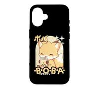 Kawaii Fox Boba Anime Fox Loving Bubble Tea Neko Case for iPhone 16