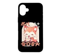Kawaii Fox Boba Anime Fox Loving Bubble Tea Neko Case for iPhone 16 Plus