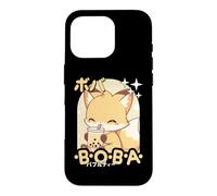 Kawaii Fox Boba Anime Fox Loving Bubble Tea Neko Case for iPhone 16 Pro