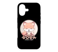 Kawaii Fox Boba Anime Fox Loving Bubble Tea Neko Case for iPhone 17