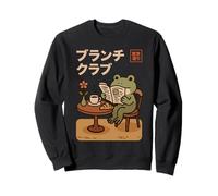 Kawaii Frog Brunch Club Tokyo Street Cafe Japanese Aesthetic Sweatshirt