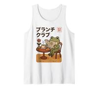 Kawaii Frog Brunch Club Tokyo Street Cafe Japanese Tank Top
