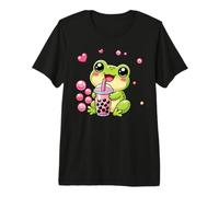Kawaii Frog Bubble Boba Tea Premium T-Shirt