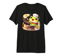 Kawaii Frog Chef Cooking Breakfast Premium T-Shirt