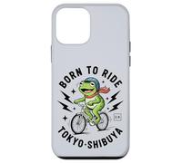 Kawaii Frog Cyclist Japanese Tokyo Aesthetic Urban Biking Case for iPhone 12 mini