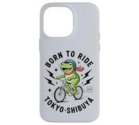 Kawaii Frog Cyclist Japanese Tokyo Aesthetic Urban Biking Case for iPhone 14 Pro Max