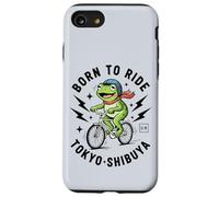 Kawaii Frog Cyclist Japanese Tokyo Aesthetic Urban Biking Case for iPhone SE (2020) / 7/8