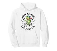 Kawaii Frog Cyclist Japanese Tokyo Aesthetic Urban Biking Pullover Hoodie