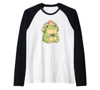 Kawaii Frog Gamer Headphones Gaming Console Mushroom Raglan Baseball Tee