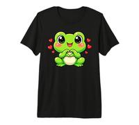 Kawaii Frog Hearts Cute Frog Lover Premium T-Shirt