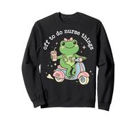 Kawaii Frog Nurse Off To Do Nurse Things Scooter Sweatshirt