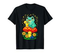 Kawaii Frog on Mushroom - Cuteness Nature Fans T-Shirt