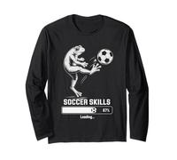Kawaii Frog Soccer Skills Loading Win Coach Women Milf Goals Long Sleeve T-Shirt