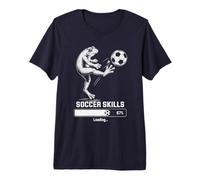 Kawaii Frog Soccer Skills Loading Win Coach Women Milf Goals Premium T-Shirt