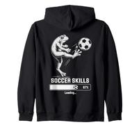 Kawaii Frog SOCCER SKILLS LOADING Win Coach Women MILF Goals Zip Hoodie