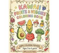 Kawaii fruits & veggies coloring book