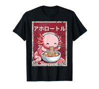 Kawaii Funny Axolotl Eating Ramen Anime Noodle Lover kids T-Shirt