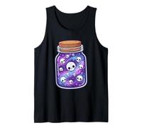 Kawaii Galaxy Skulls in a Jar Pastel Goth Halloween Spooky Tank Top
