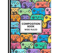 Kawaii Gamer Video Game Console Composition Notebook - Wide Ruled: Fun Kawaii Gaming Controllers for Boys Who Love Video Games