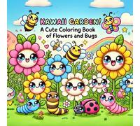 Kawaii Garden! A Cute Coloring Book of Flowers and Bugs: Friendly Insects and Happy Blooms - Perfect for Kids Ages 4-8