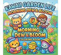 Kawaii Garden Life - Morning Dew & Bloom Coloring Book: Cozy Garden Adventures with Chibi Animals and Flowers - Mindful Coloring for Kids, Teens & Adults
