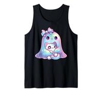 Kawaii Ghost Coquette Bow Pastel Goth Anime Cat Witchy Girl Tank Top