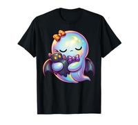 Kawaii Ghost Coquette Bow Pastel Goth Cute Anime Witchy Girl T-Shirt
