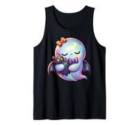 Kawaii Ghost Coquette Bow Pastel Goth Cute Anime Witchy Girl Tank Top