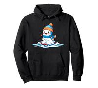 Kawaii Ghost Skii Winter Halloween Christmas Winterween Pullover Hoodie