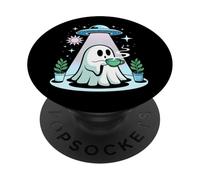 Kawaii Ghost UFO Pastel Goth Cute Tea Cup Sci Fi PopSockets Adhesive PopGrip
