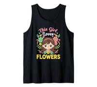 Kawaii Girl Flower Lover This Girl Loves Flowers Tank Top