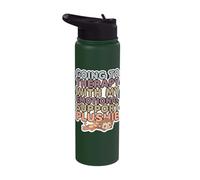 Kawaii Going to Therapy with My Emotional Support Plushie Stainless Steel Insulated Water Bottle