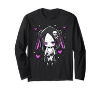 Kawaii Goth Bunny Anime Pastel Emo Creepy Cute Girl Long Sleeve T-Shirt