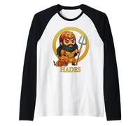 Kawaii Greek Mythology Hades Chibi Ancient Greece God Raglan Baseball Tee