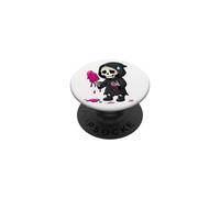 Kawaii Grim Reaper Melting Pink Ice Lolly Funny PopSockets Adhesive PopGrip