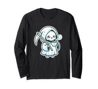 Kawaii Grim Reaper Pastel Goth Aesthetic Long Sleeve T-Shirt