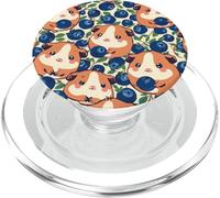 Kawaii Guinea Pig Blueberry Pattern Cute Seamless Design PopSockets PopGrip for MagSafe