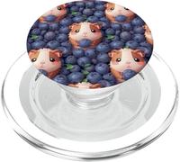 Kawaii Guinea Pig Blueberry Pattern Cute Seamless Design PopSockets PopGrip for MagSafe