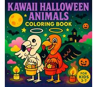 Kawaii Halloween Animals Coloring Book for Kids Ages 3-7 - Cute Spooky Fun with 20 Adorable Designs: Fun and Easy Halloween Coloring Pages with Cute Kawaii Animals