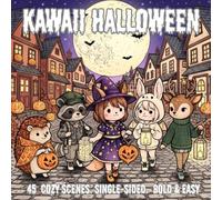 Kawaii Halloween Coloring Book: Cute and Spooky Cozy Scenes with Adorable Animal Characters - Bold and Easy Single-Sided Coloring Pages for Adults and Teens (Cozy Tales Collection - Book 1)